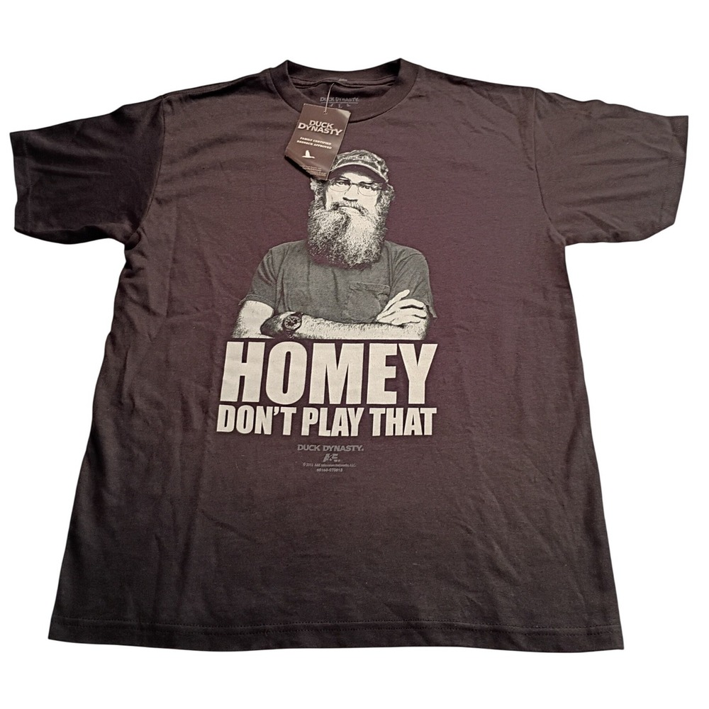 Duck Dynasty Si Robertson Homey Dont Play That Graphic T-Shirt Men's Large Gray